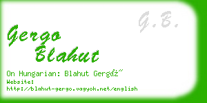 gergo blahut business card